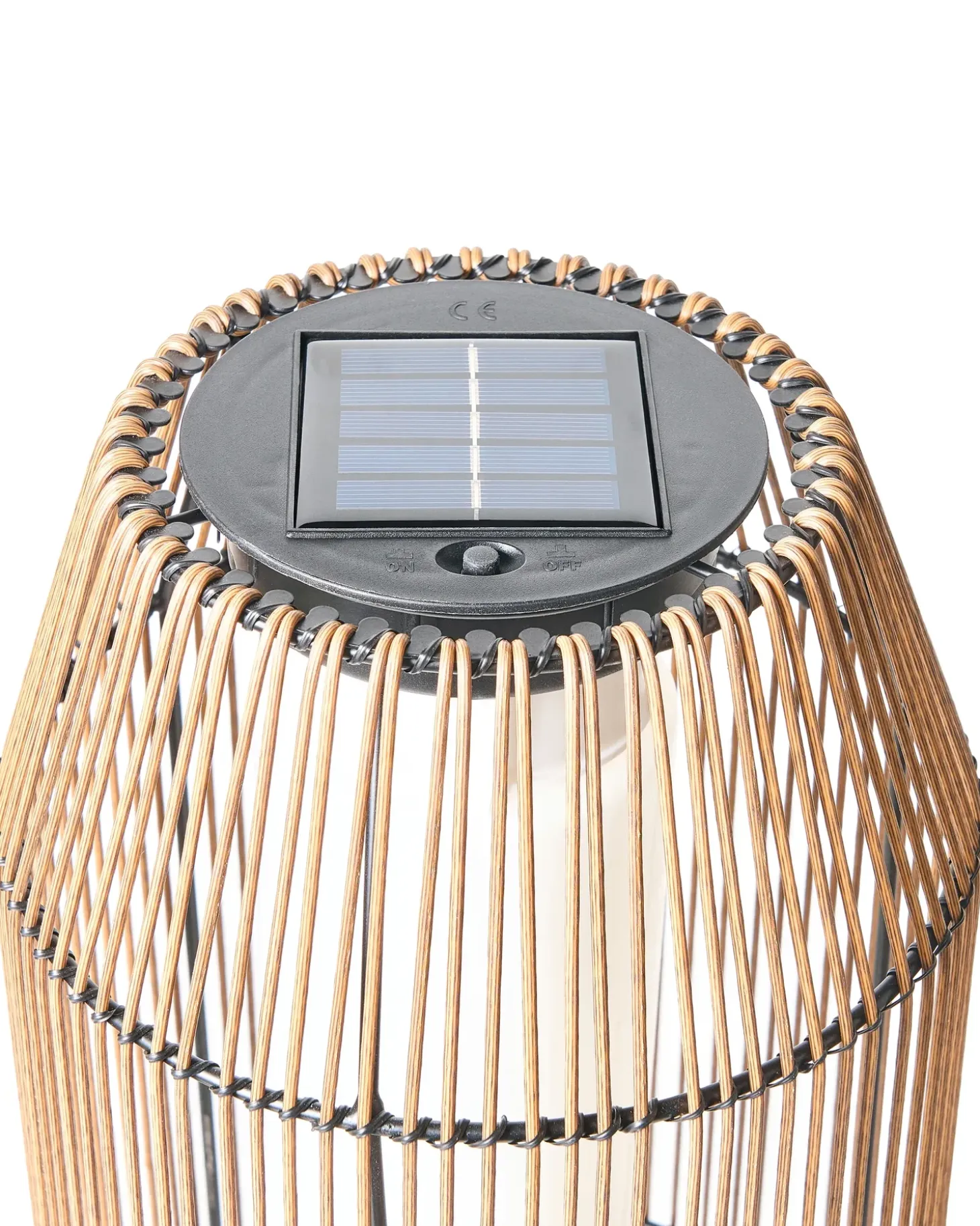 Solcelledrevet lanterne DONGWE 70 cm Naturlig