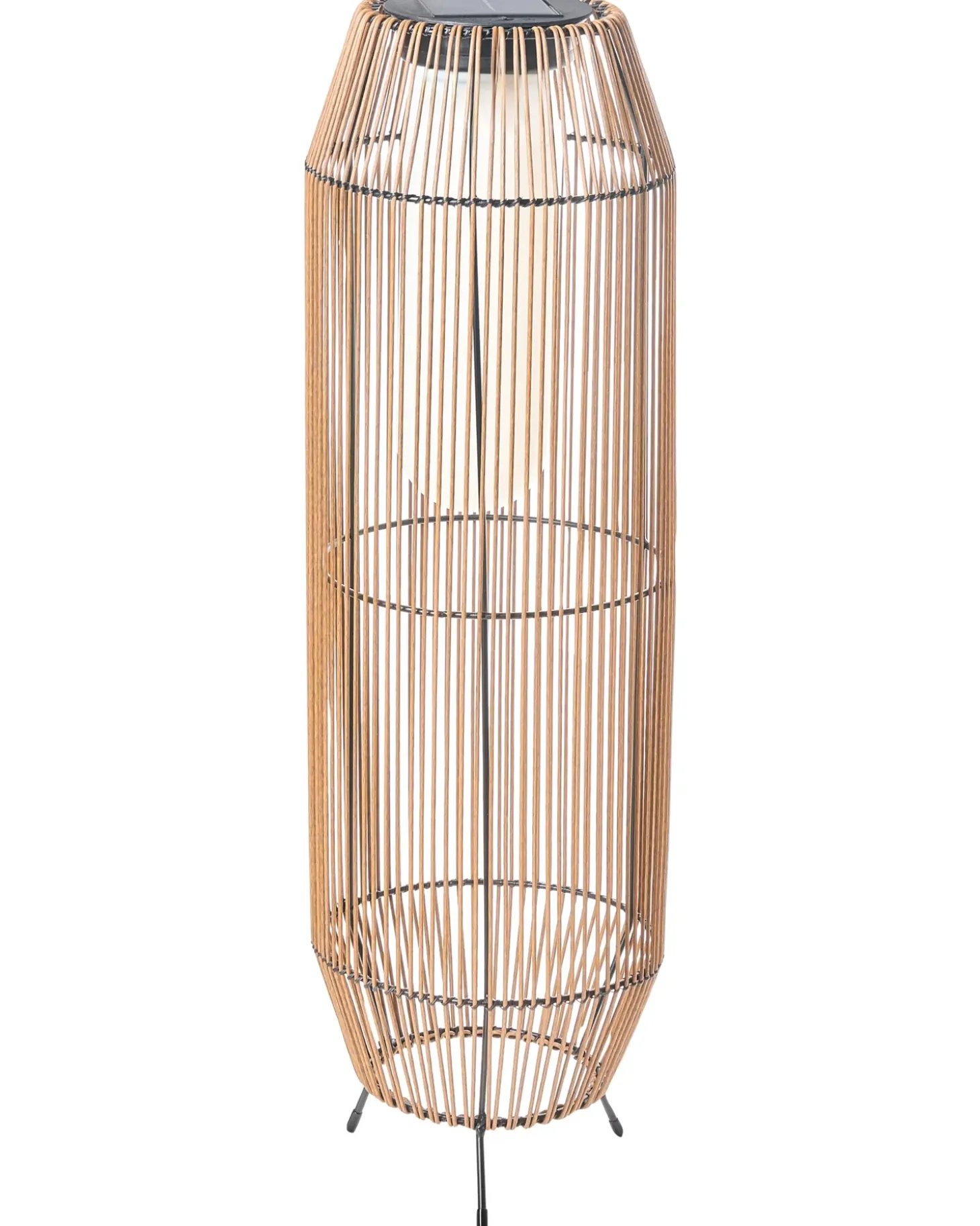 Solcelledrevet lanterne DONGWE 70 cm Naturlig
