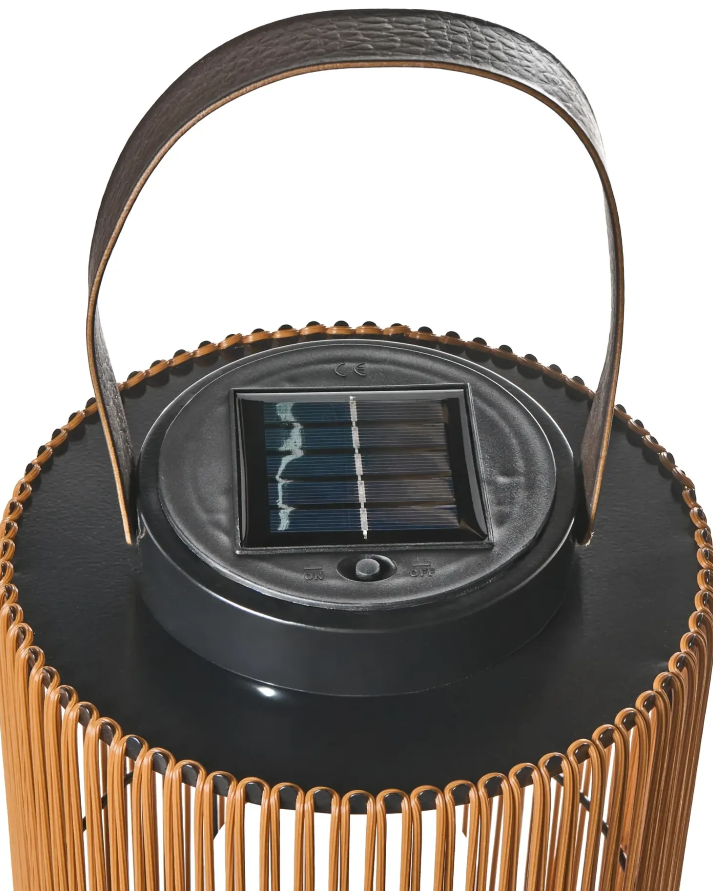 Solcelledrevet lanterne MACHILI 53 cm Brun
