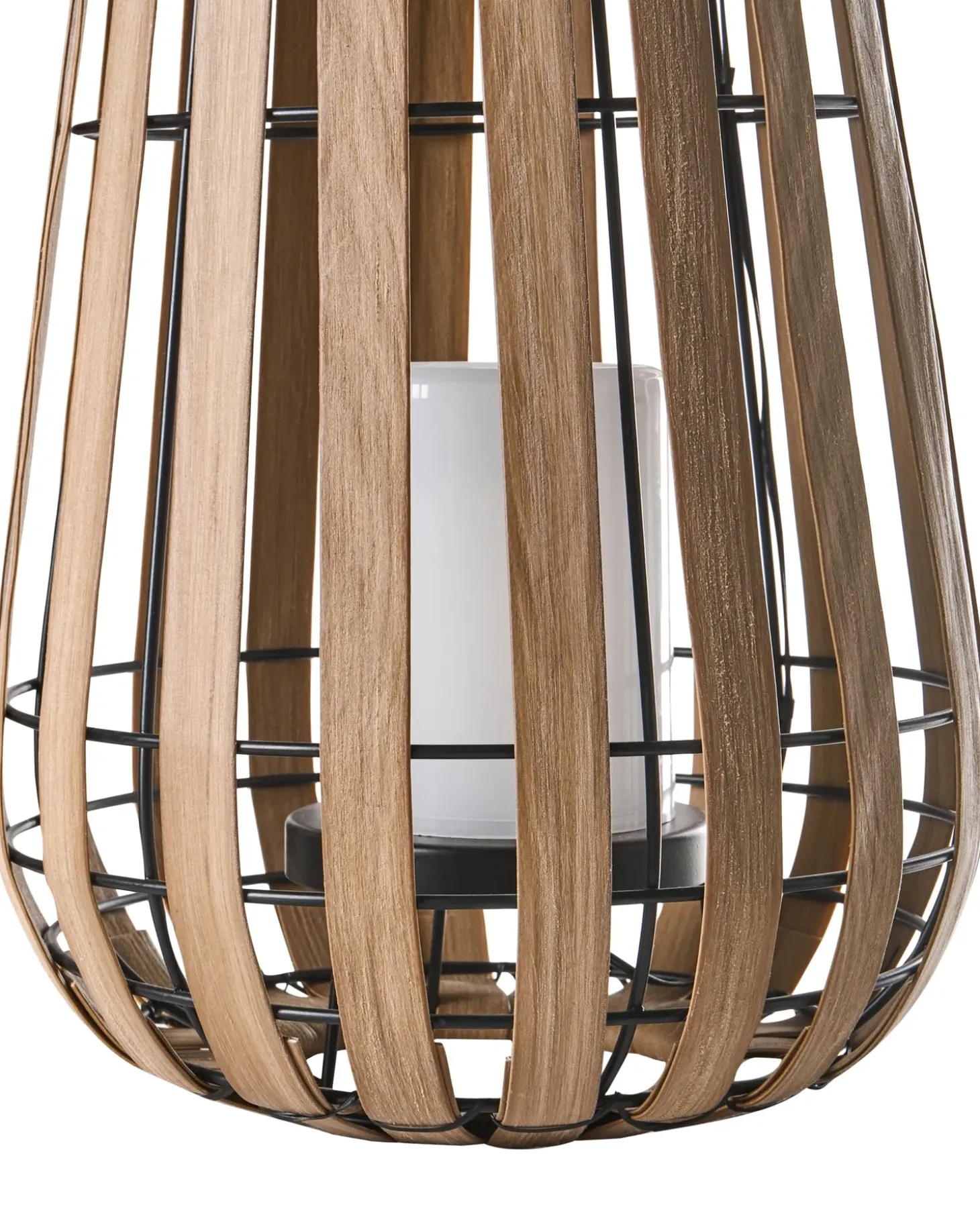 Solcelledrevet lanterne MATETSI 58 cm Lysebrun
