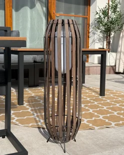 Solcelledrevet lanterne MUZIZI 69 cm Mørkebrun