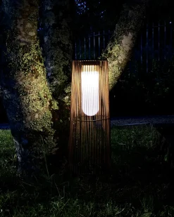 Solcelledrevet lanterne SEMLIKI 68 cm Naturlig