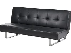 Sovesofa 3 personers DERBY Kunstlæder Sort