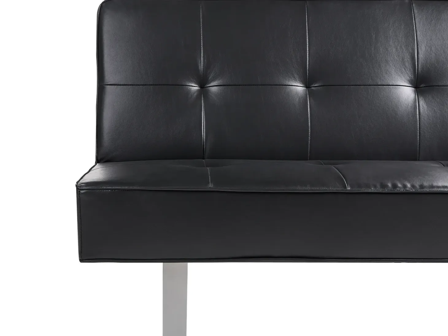 Sovesofa 3 personers DERBY Kunstlæder Sort