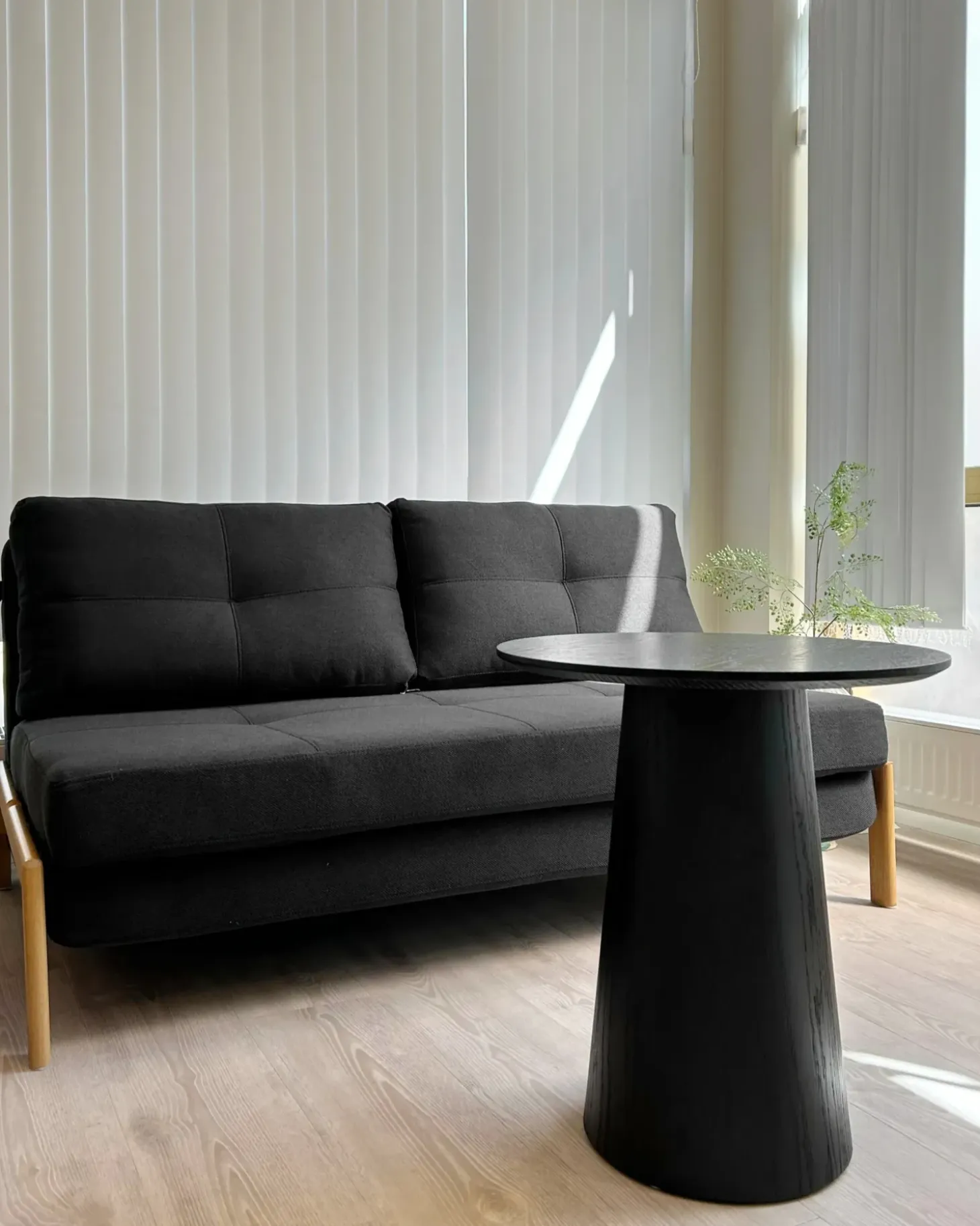 Sovesofa 2 personers EDLAND Sort