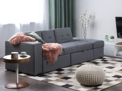 Sovesofa 3 personers FALSTER Mørkegrå med opbevaring