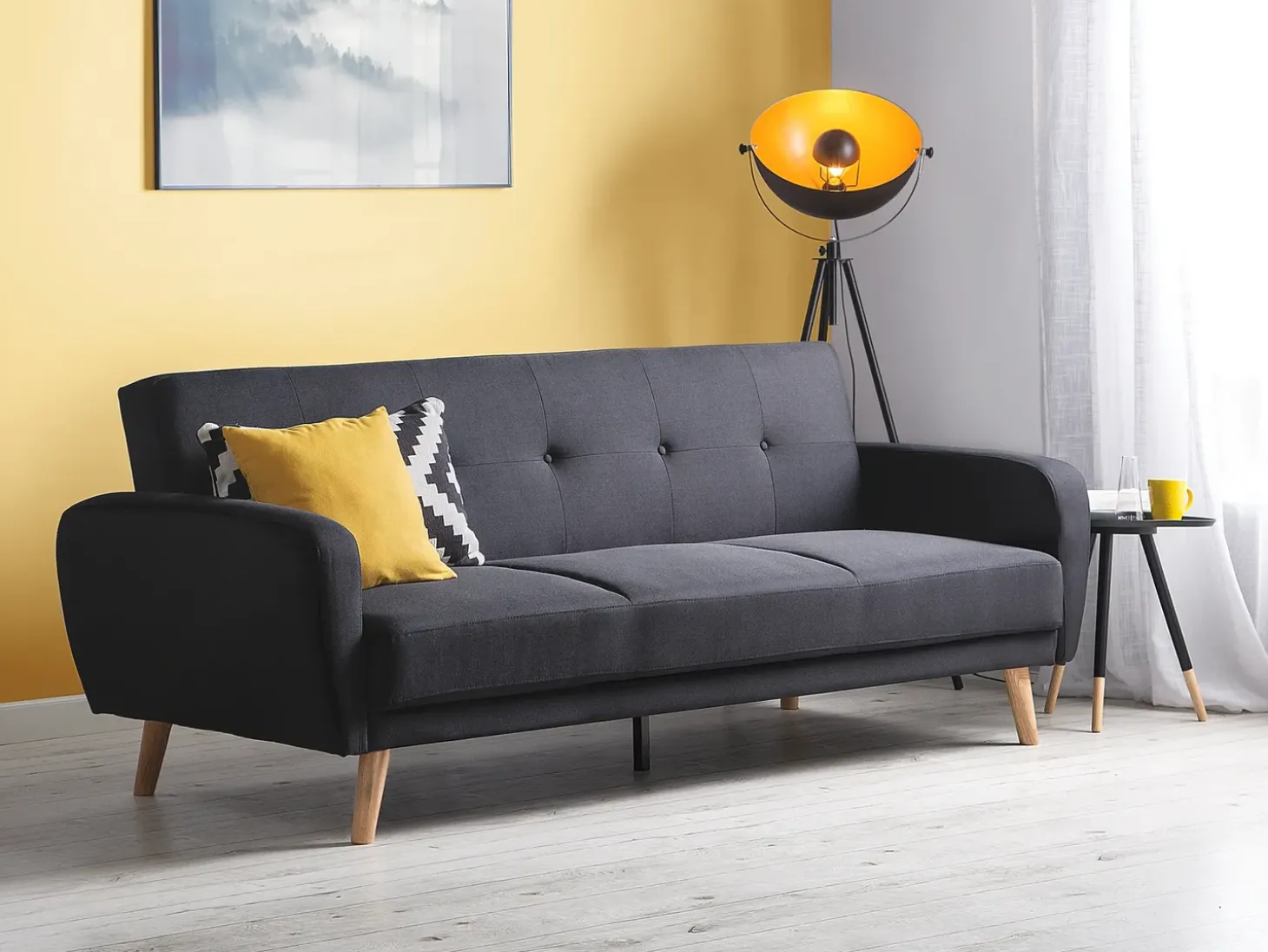Sovesofa 3 personers FLORLI Sort