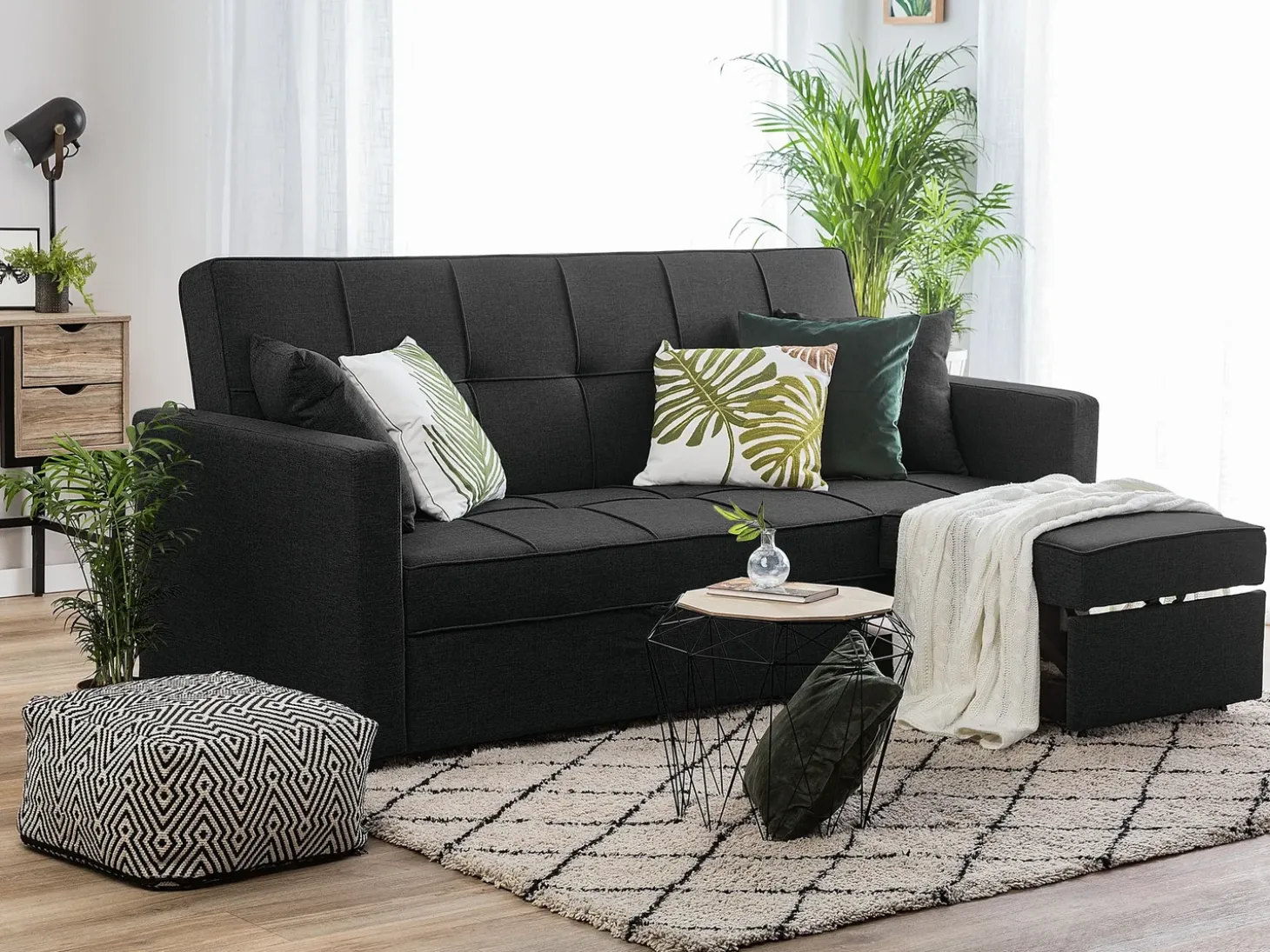 Sovesofa 3 personers GLOMMA Sort