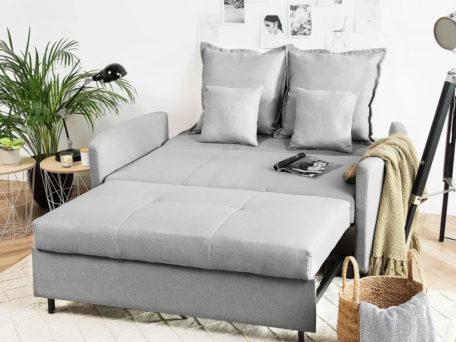 Sovesofa 2 personers HOVIN Lysegrå