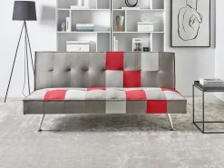 Sovesofa 3 personers OLSKER Velour Lysegrå