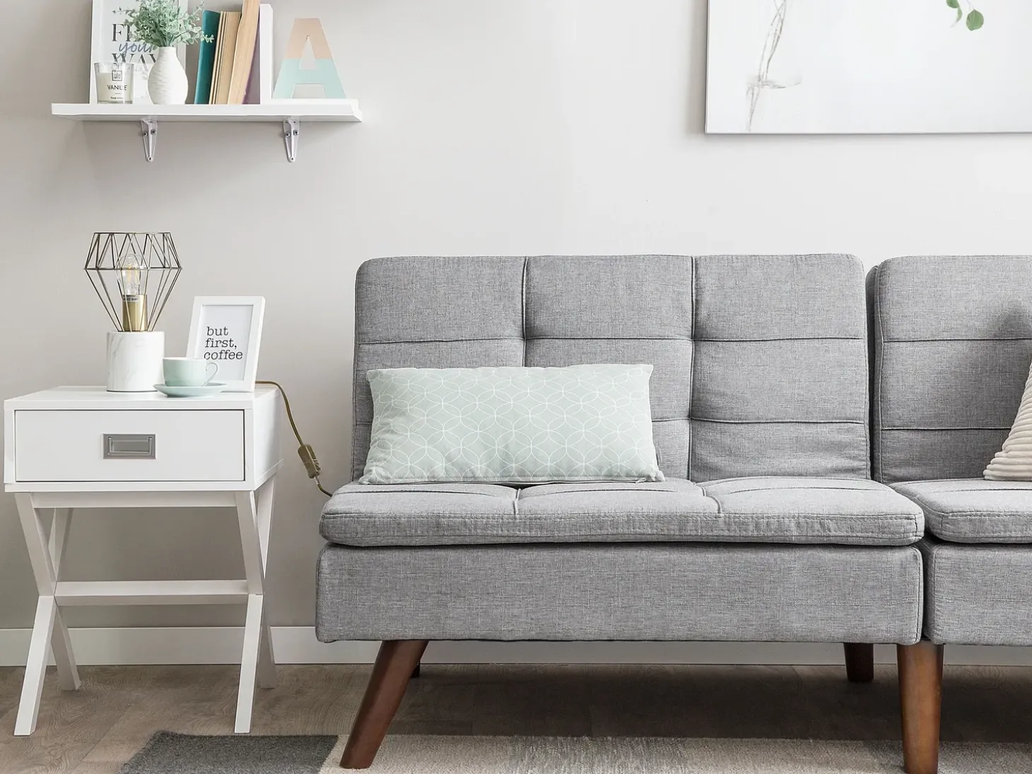 Sovesofa 3 personers RONNE Lysegrå