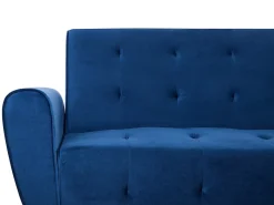 Sovesofa 3 personers SELNES Velour Navy Blå