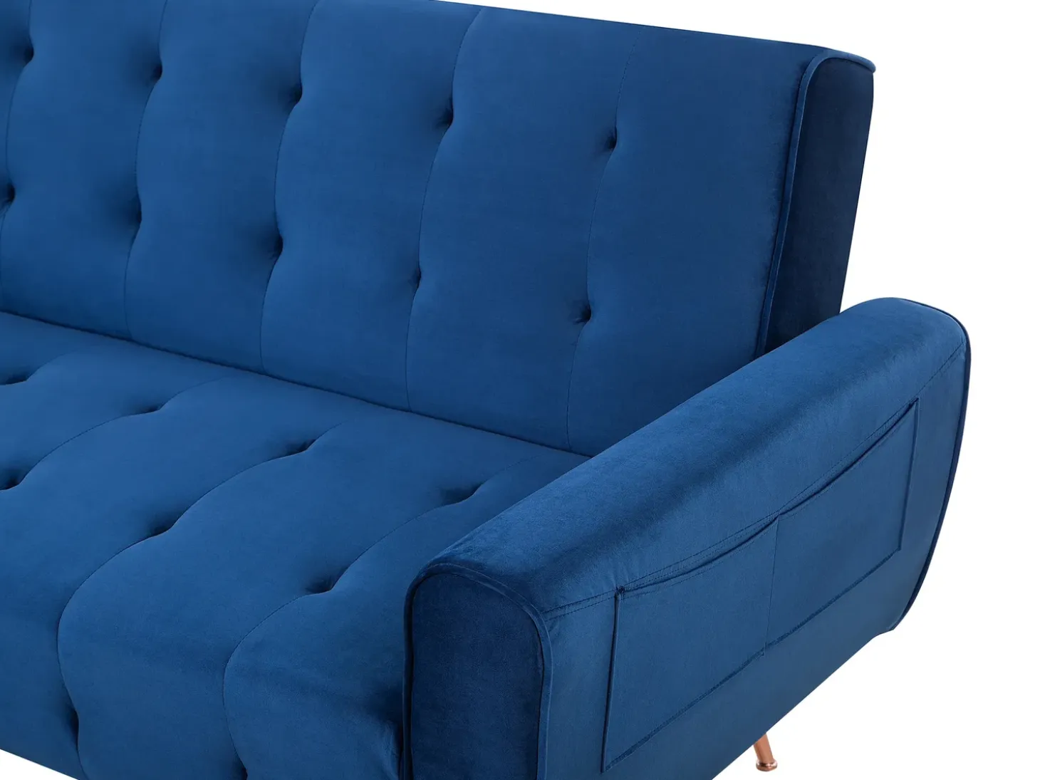 Sovesofa 3 personers SELNES Velour Navy Blå