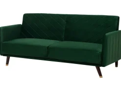 Sovesofa 3 personers SENJA Velour Smaragdgrøn