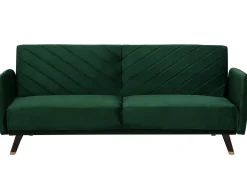 Sovesofa 3 personers SENJA Velour Smaragdgrøn