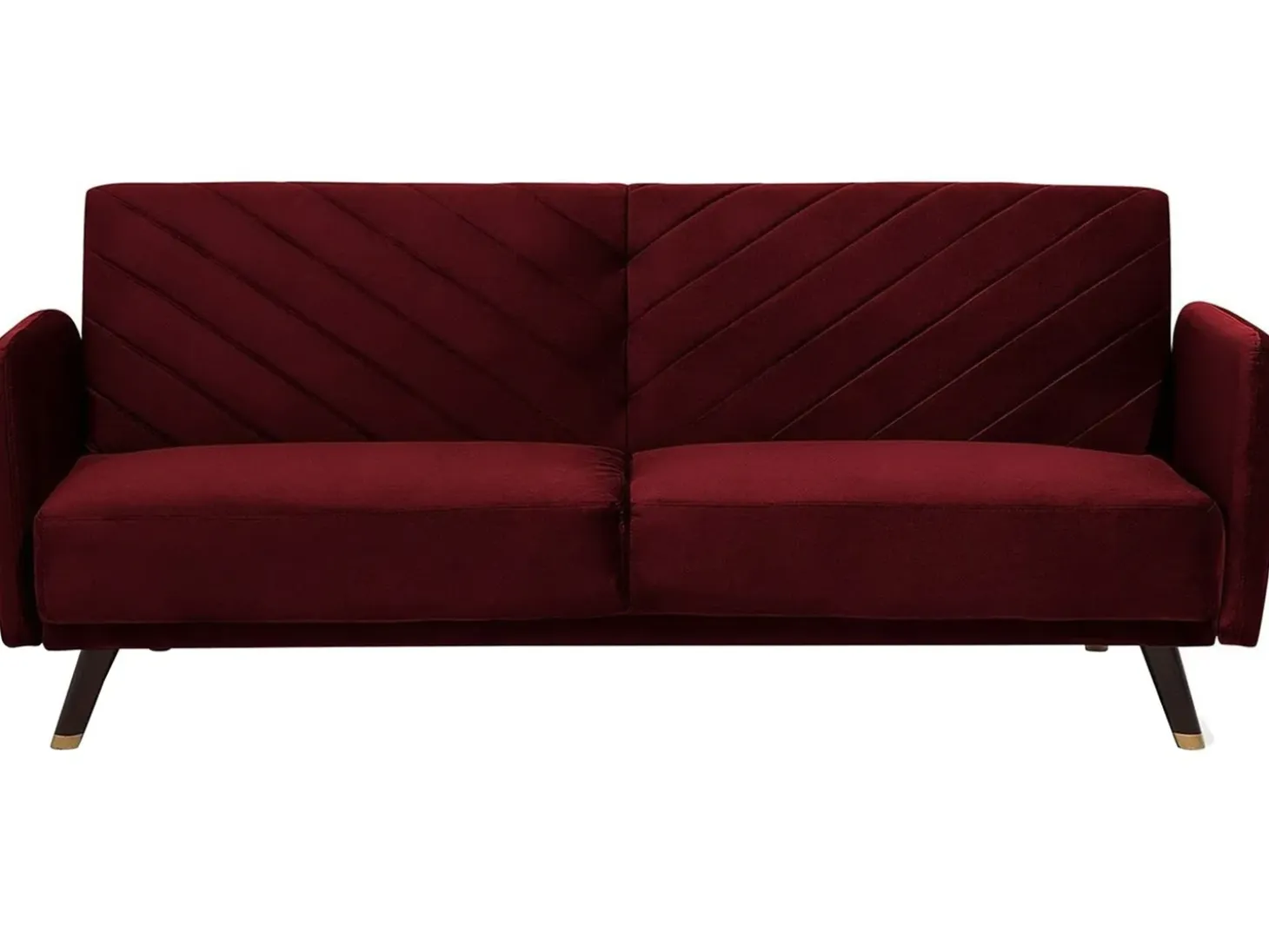 Sovesofa 3 personers SENJA Velour Mørkerød