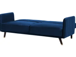 Sovesofa 3 personers SENJA Velour Navy Blå
