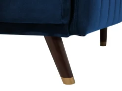 Sovesofa 3 personers SENJA Velour Navy Blå
