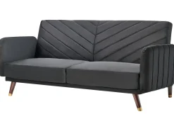 Sovesofa 3 personers SENJA Velour Sort