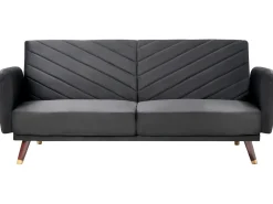 Sovesofa 3 personers SENJA Velour Sort