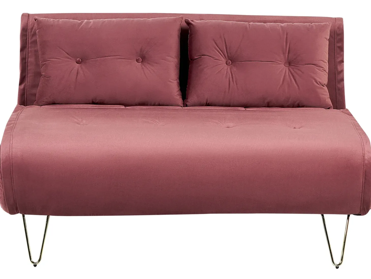 Sovesofa 2 personers VESTFOLD Velour Lyserød