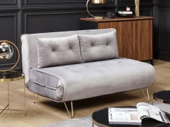 Sovesofa 2 personers VESTFOLD Velour Grå