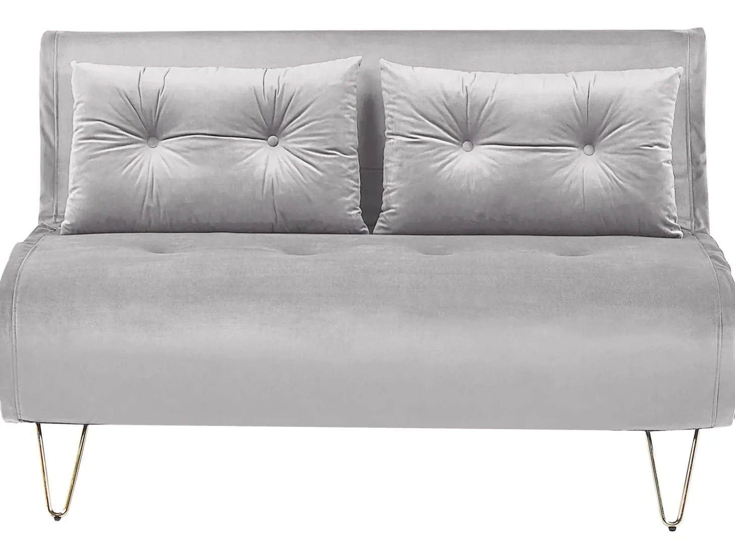 Sovesofa 2 personers VESTFOLD Velour Grå
