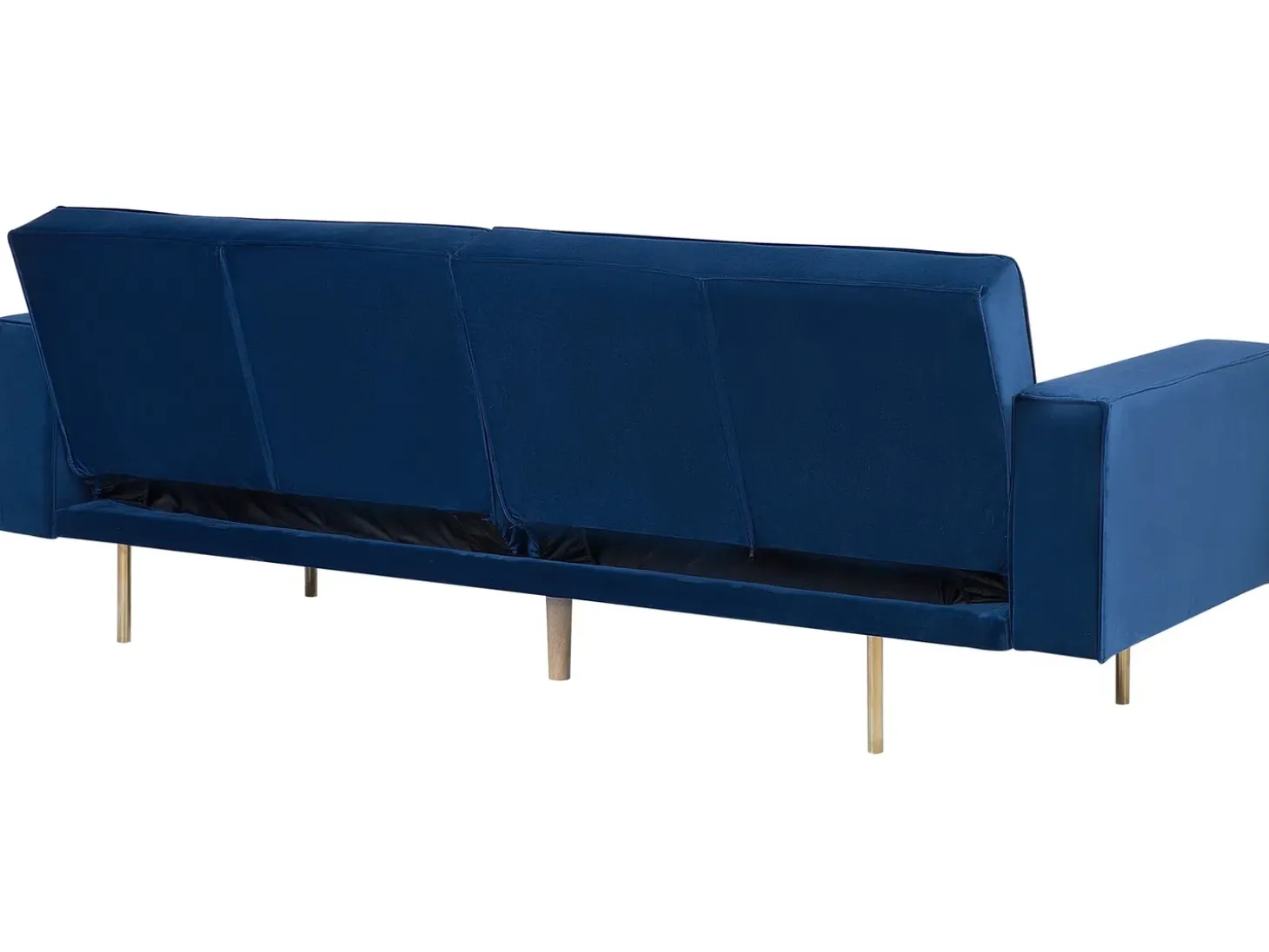 Sovesofa 3 personers VISNES Velour Navy Blå