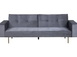 Sovesofa 3 personers VISNES Velour Grå