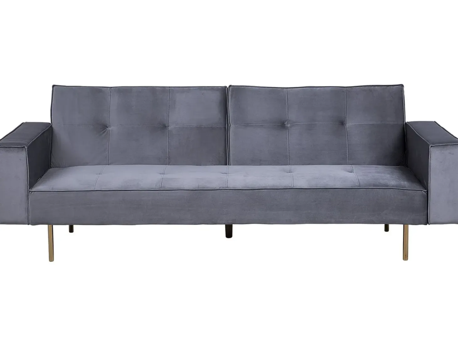 Sovesofa 3 personers VISNES Velour Grå