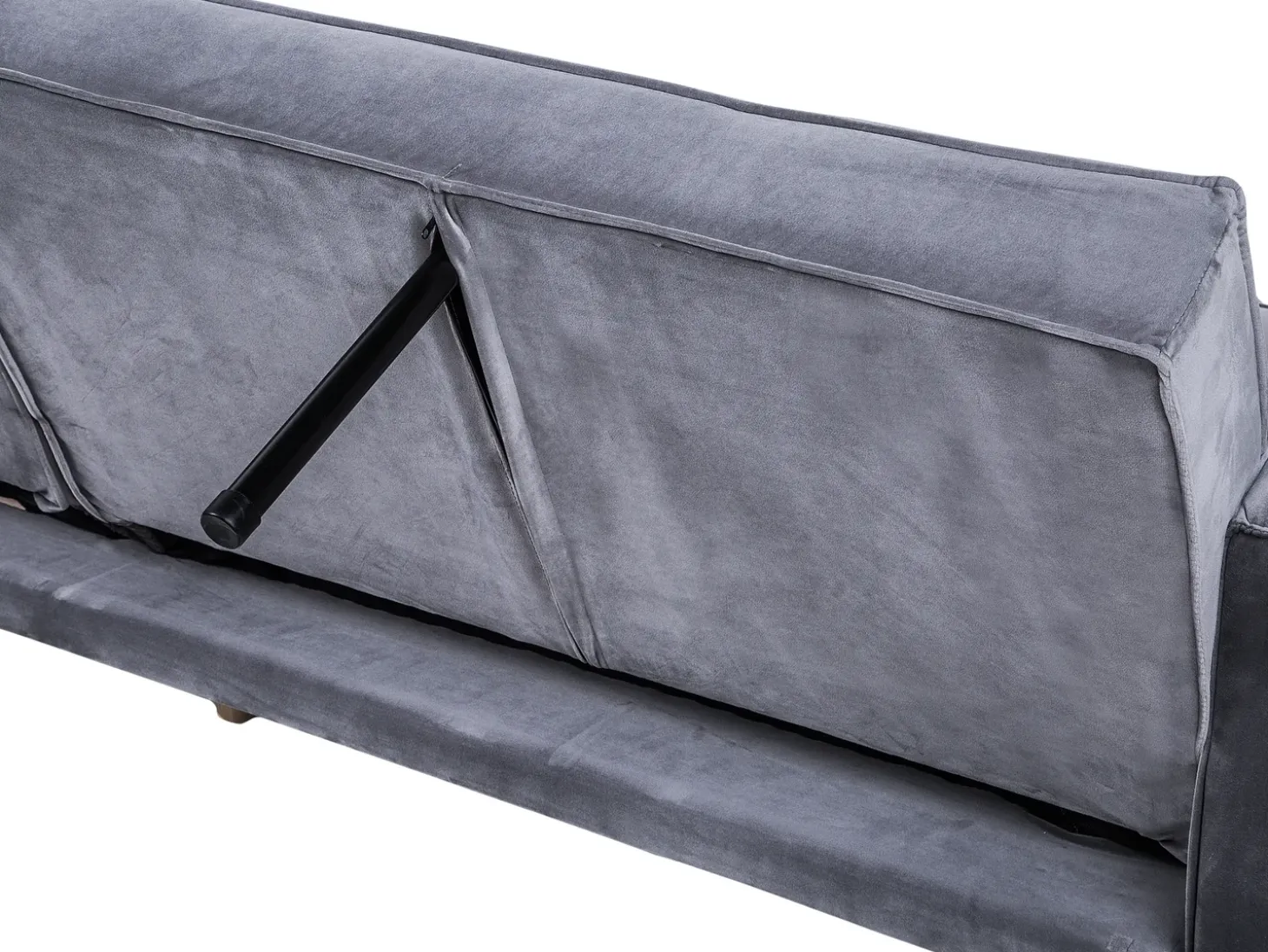Sovesofa 3 personers VISNES Velour Grå