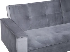Sovesofa 3 personers VISNES Velour Grå