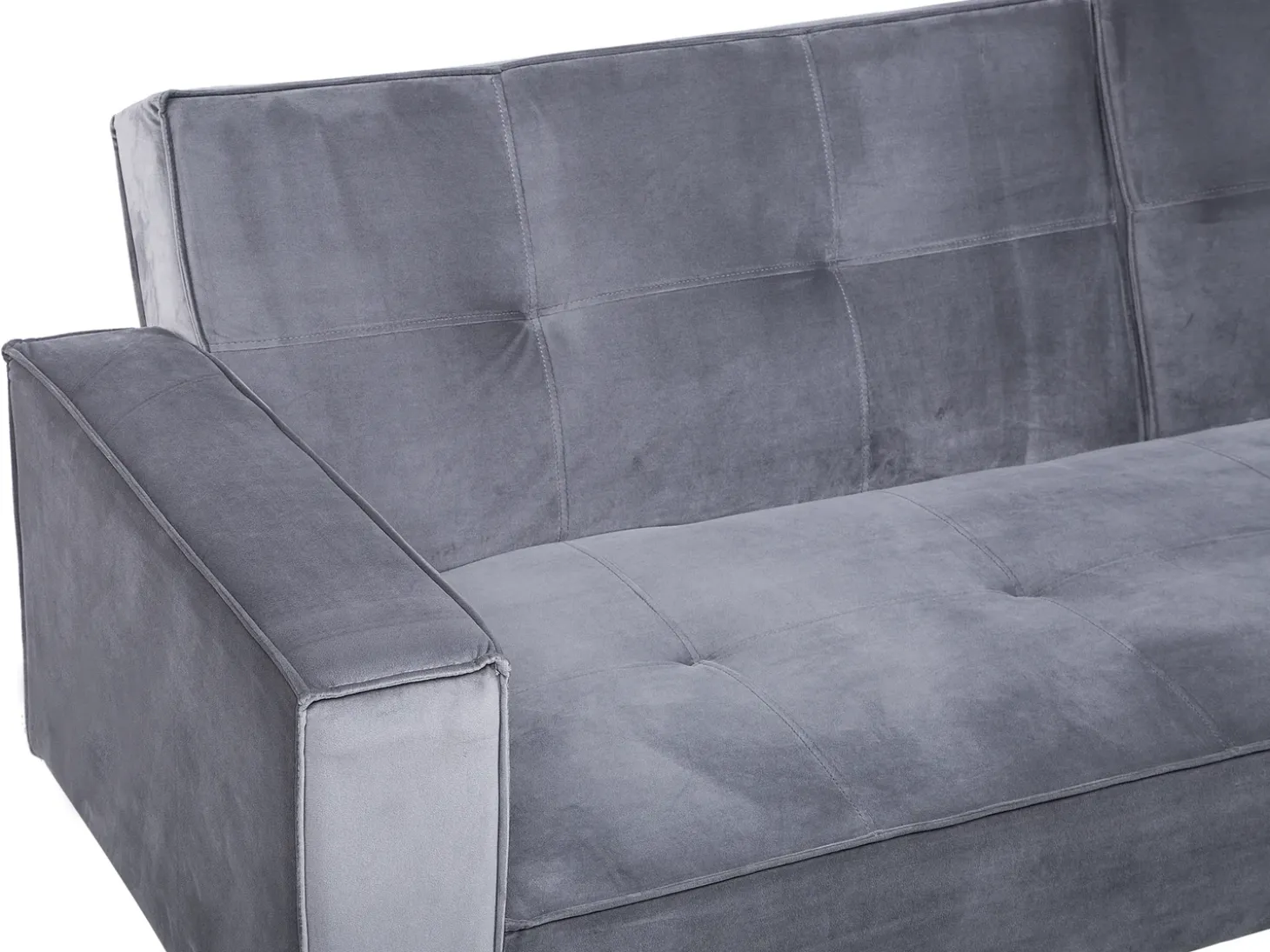 Sovesofa 3 personers VISNES Velour Grå