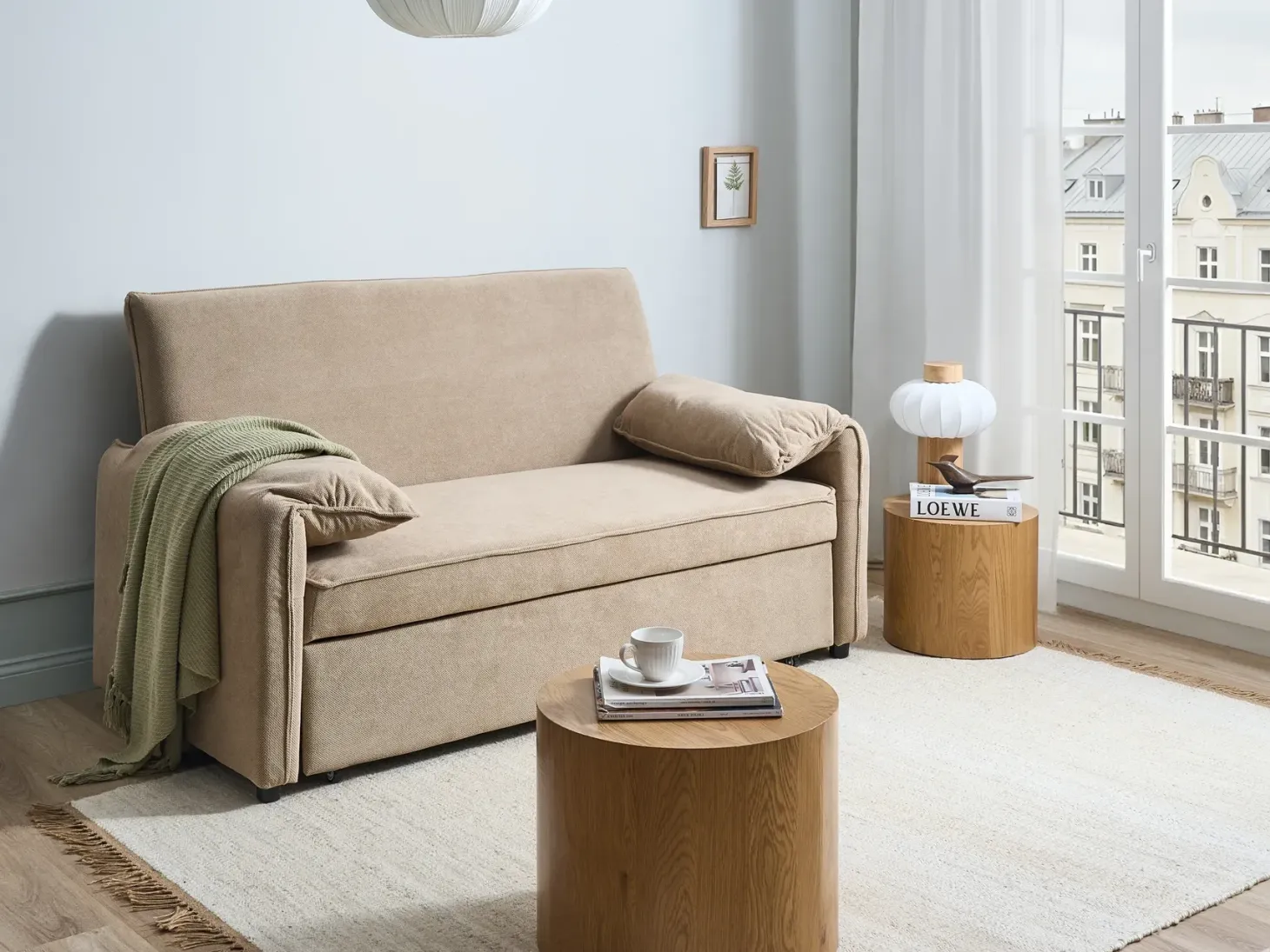 Sovesofa HORMA Lysebrun