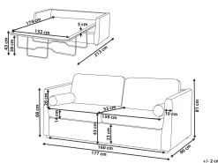 Sovesofa INKOO Cremehvid