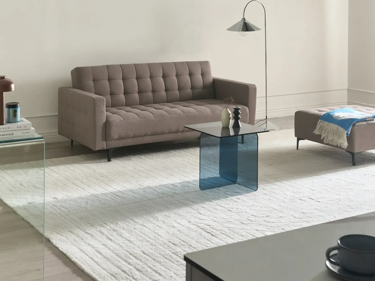Sovesofa 3 personers ABERDEEN Brungrå