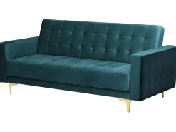 Sovesofa 3 personers ABERDEEN Velour Blågrøn