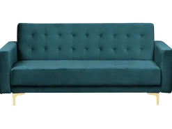 Sovesofa 3 personers ABERDEEN Velour Blågrøn