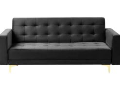 Sovesofa 3 personers ABERDEEN Velour Sort