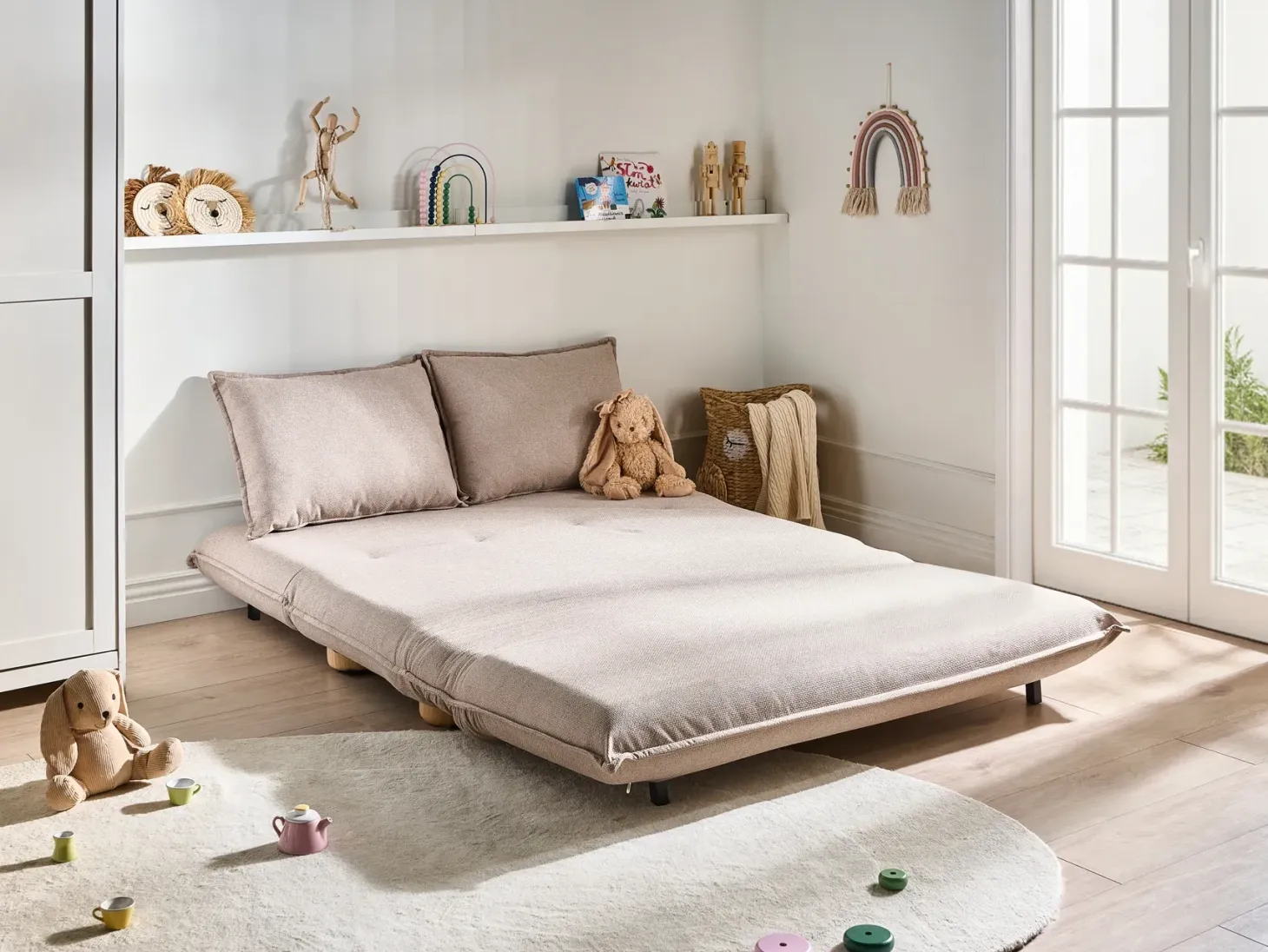 Sovesofa 2 personers ABISKO Kunstlinned Beige