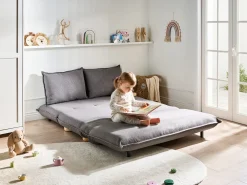 Sovesofa 2 personers ABISKO Kunstlinned Mørkegrå