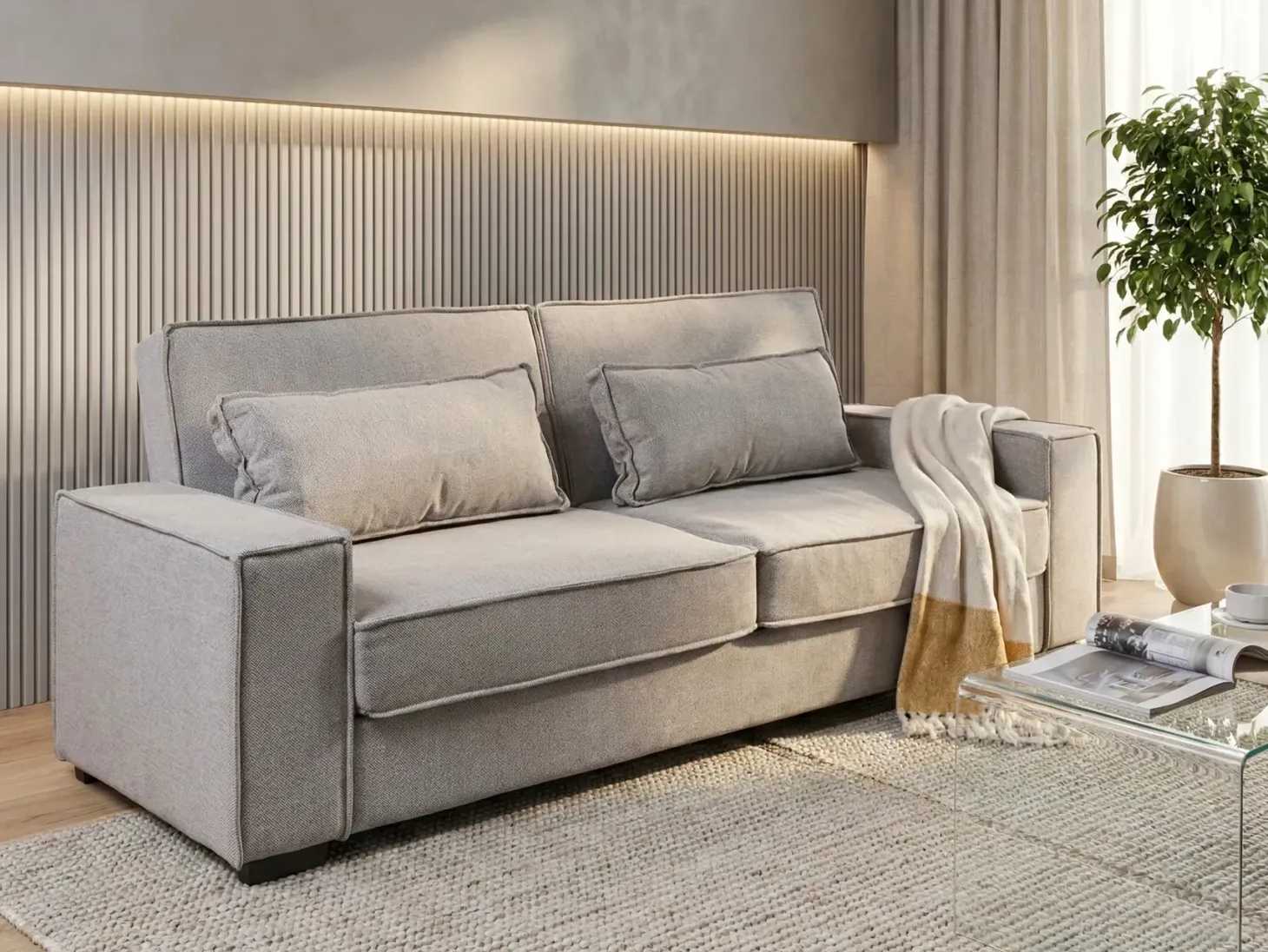 Sovesofa 3 personers AROLE Grå
