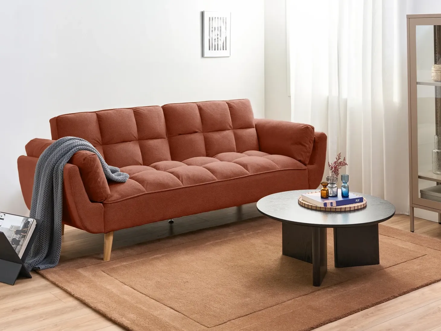 Sovesofa 3 personers ASBY Orange