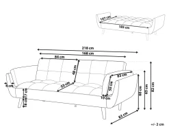 Sovesofa 3 personers ASBY Orange