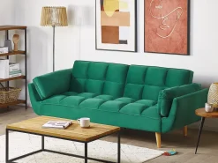 Sovesofa 3 personers ASBY Velour Grøn