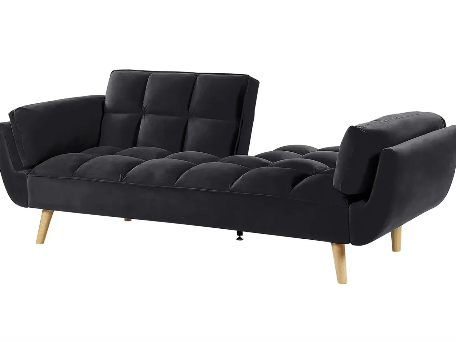 Sovesofa 3 personers ASBY Velour Sort