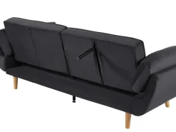 Sovesofa 3 personers ASBY Velour Sort