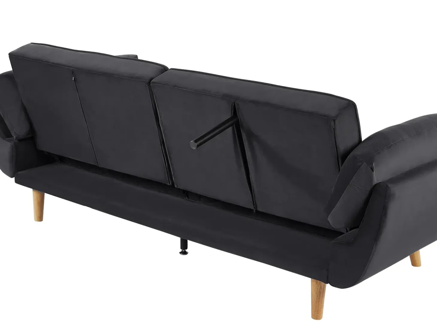 Sovesofa 3 personers ASBY Velour Sort