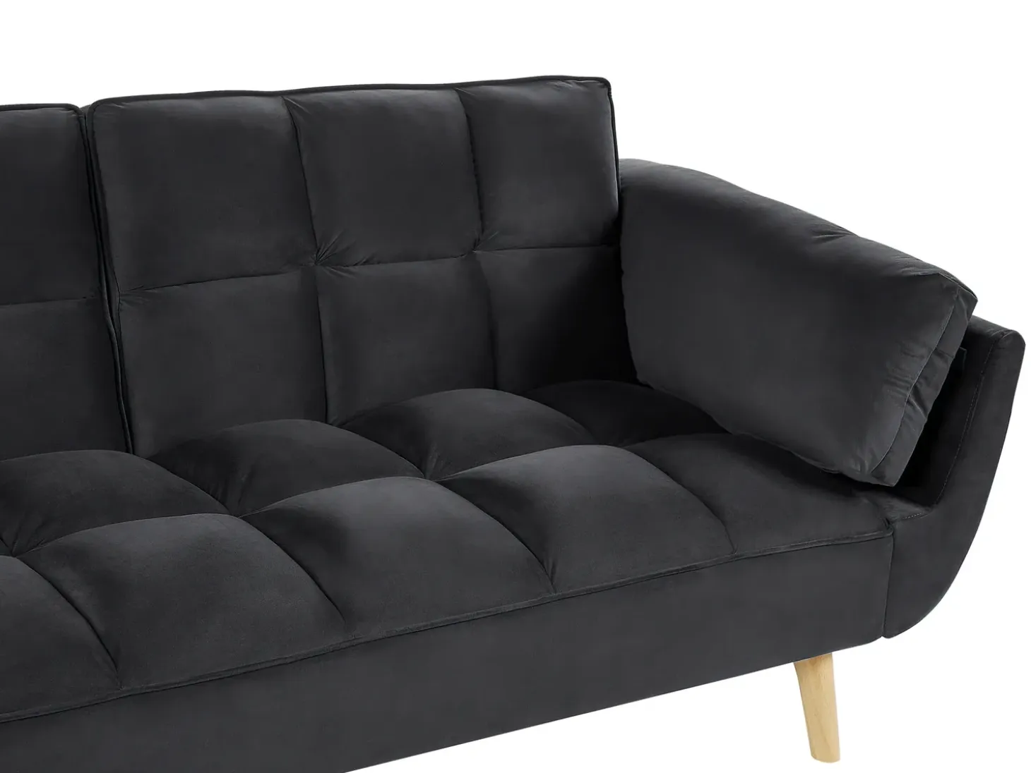 Sovesofa 3 personers ASBY Velour Sort