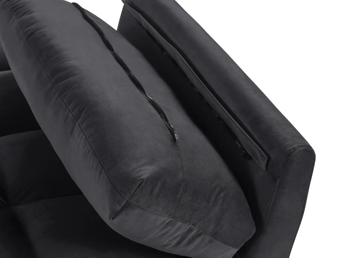 Sovesofa 3 personers ASBY Velour Sort